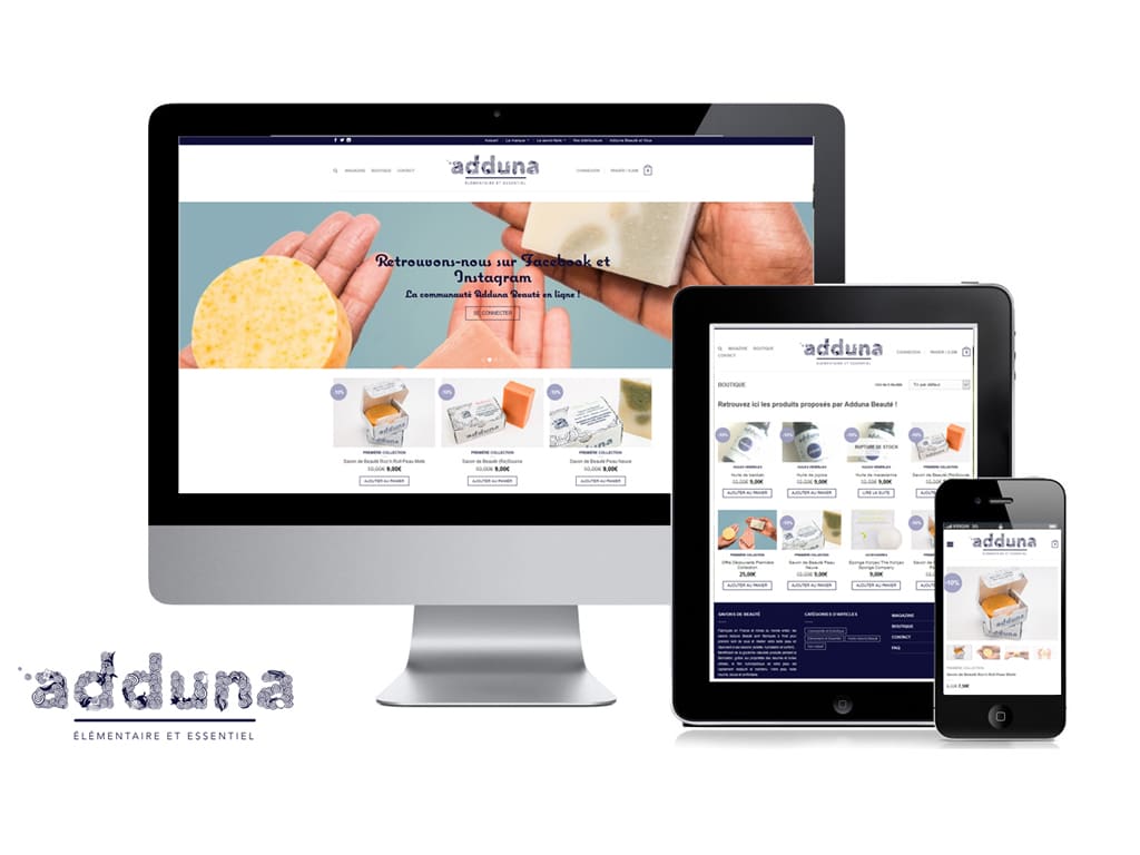 Adduna Beauté site e-commerce